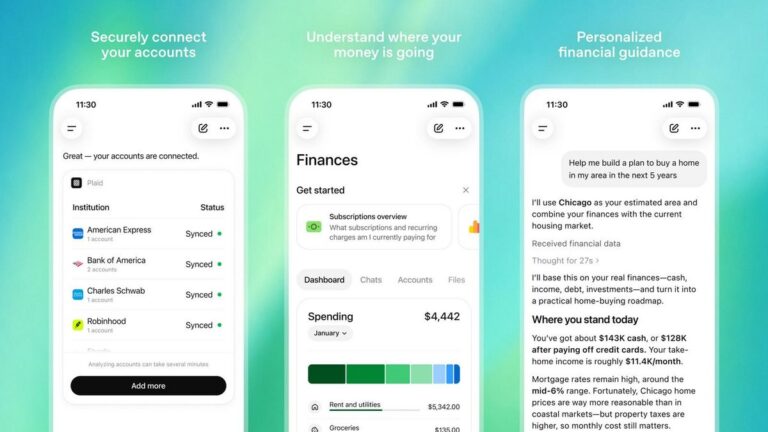 ChatGPT подключается к банковским счетам для персональных финансовых советов